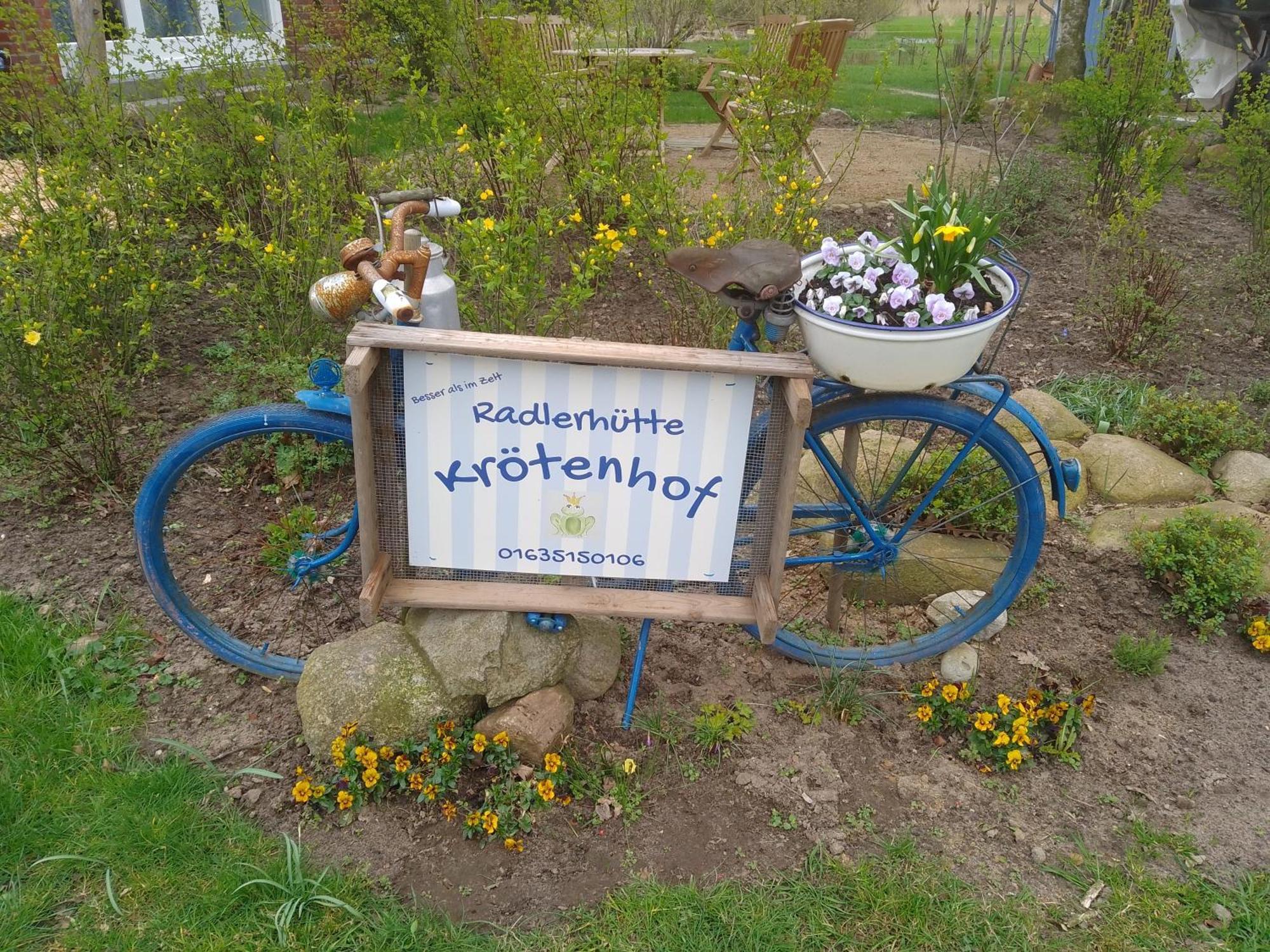 Huette Kroetenhof, Radfahrer Uebernachtung Barforde Bagian luar foto